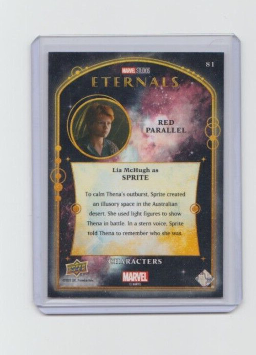 Marvel Upper Deck Eternals Lia McHugh Sprite Red Parallel Character Card #81