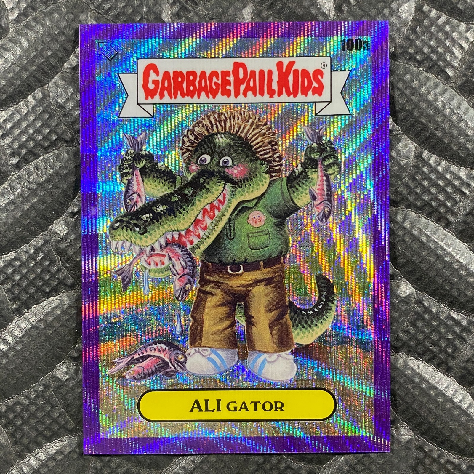 GARBAGE PAIL KIDS 2020 CHROME 3 100A ALI GATOR PURPLE WAVE 162/250