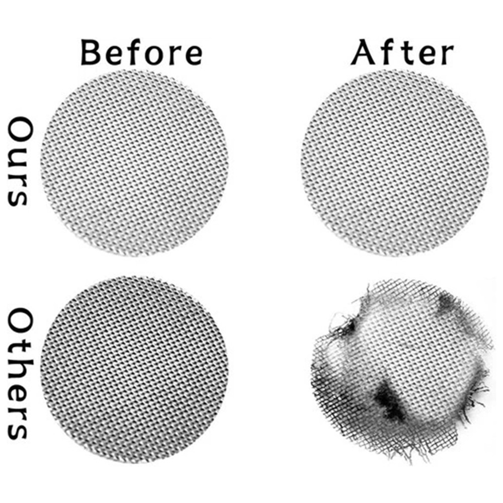 100Pcs Smoking Pipe Filter Screens Round Filters Stainless Steel Mesh for Gifts