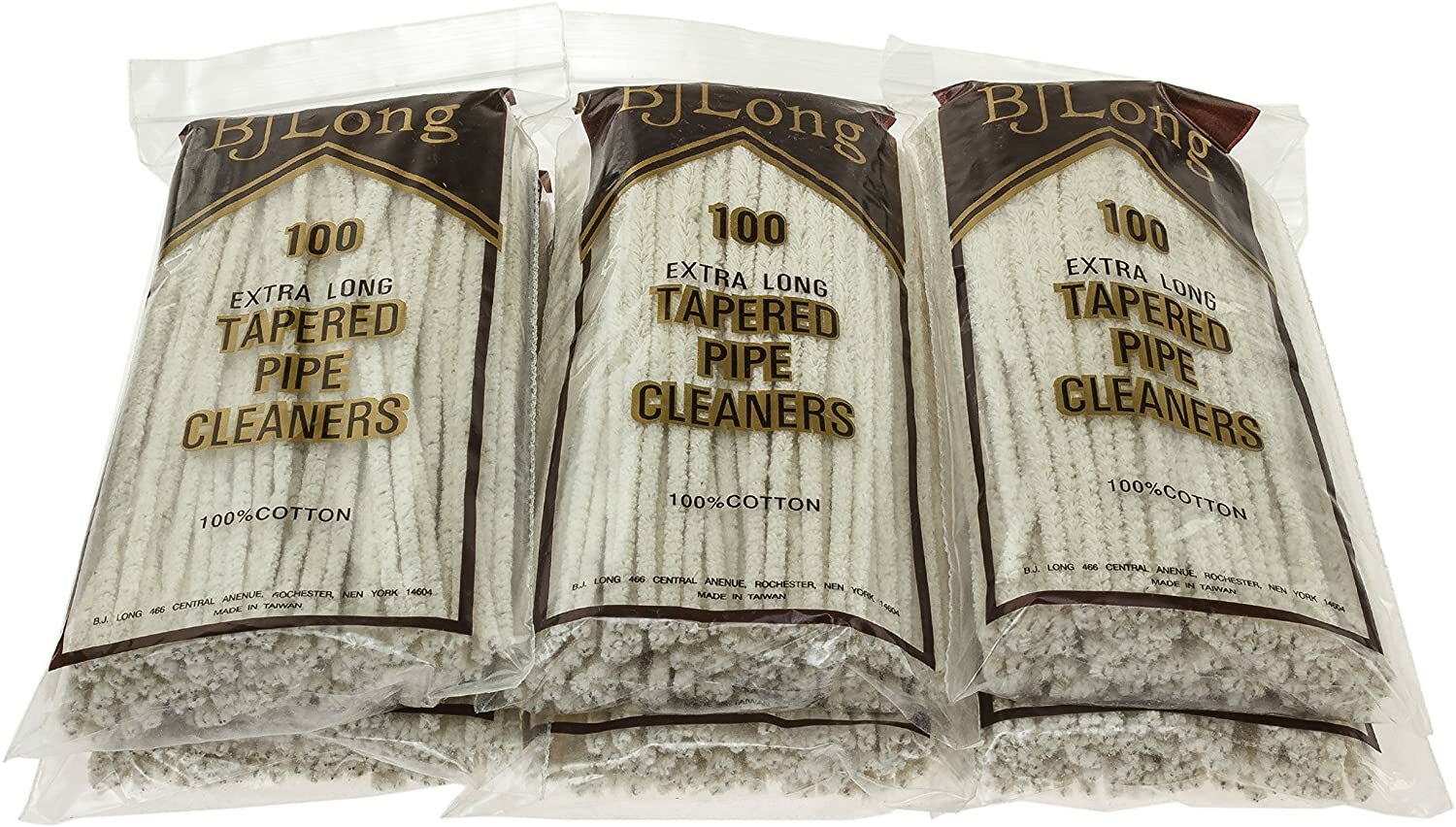 6 Packs of 100 BJ Long 6.5″ Long Tapered Super Absorbent Pipe Cleaners – 1247-6