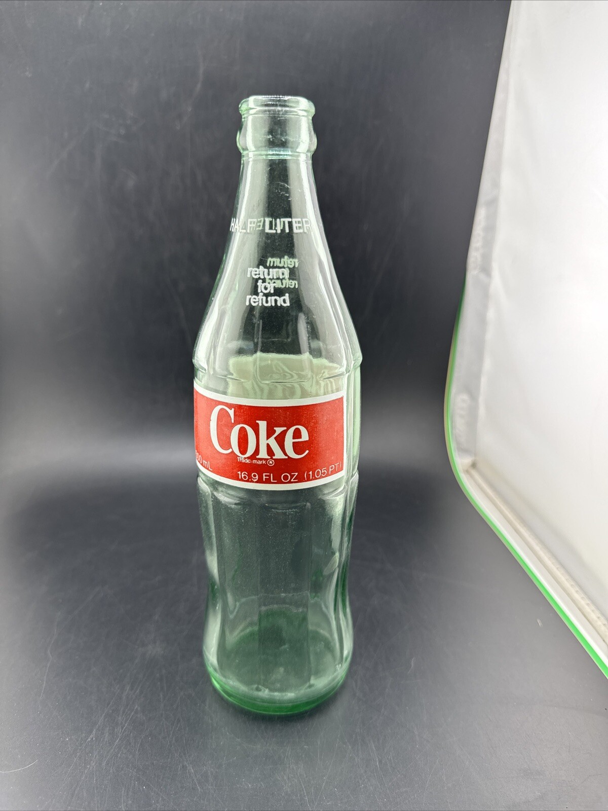 VTG Coca Cola Coke Glass Bottle 16OZ Money Back Return For Deposit Green Glass📦