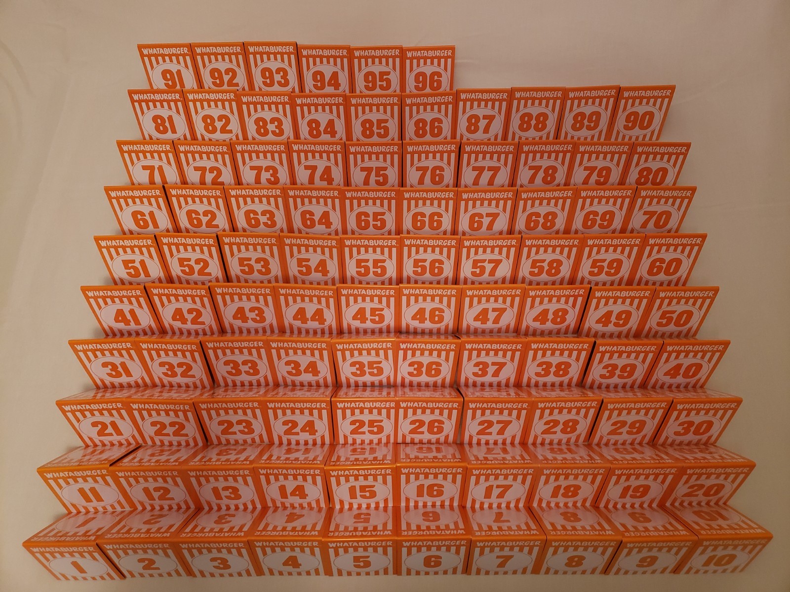 Individual WHATABURGER Restaurant Table Tent Numbers – Discontinued Matte (READ)