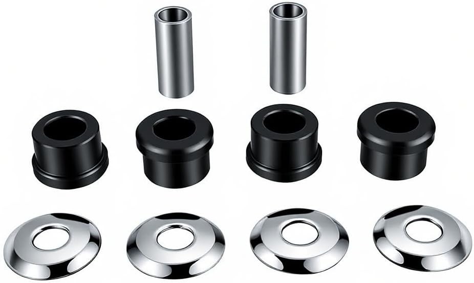 Polyurethane Handlebar Riser Bushings Black Urethane fr Harley Chrome#Black