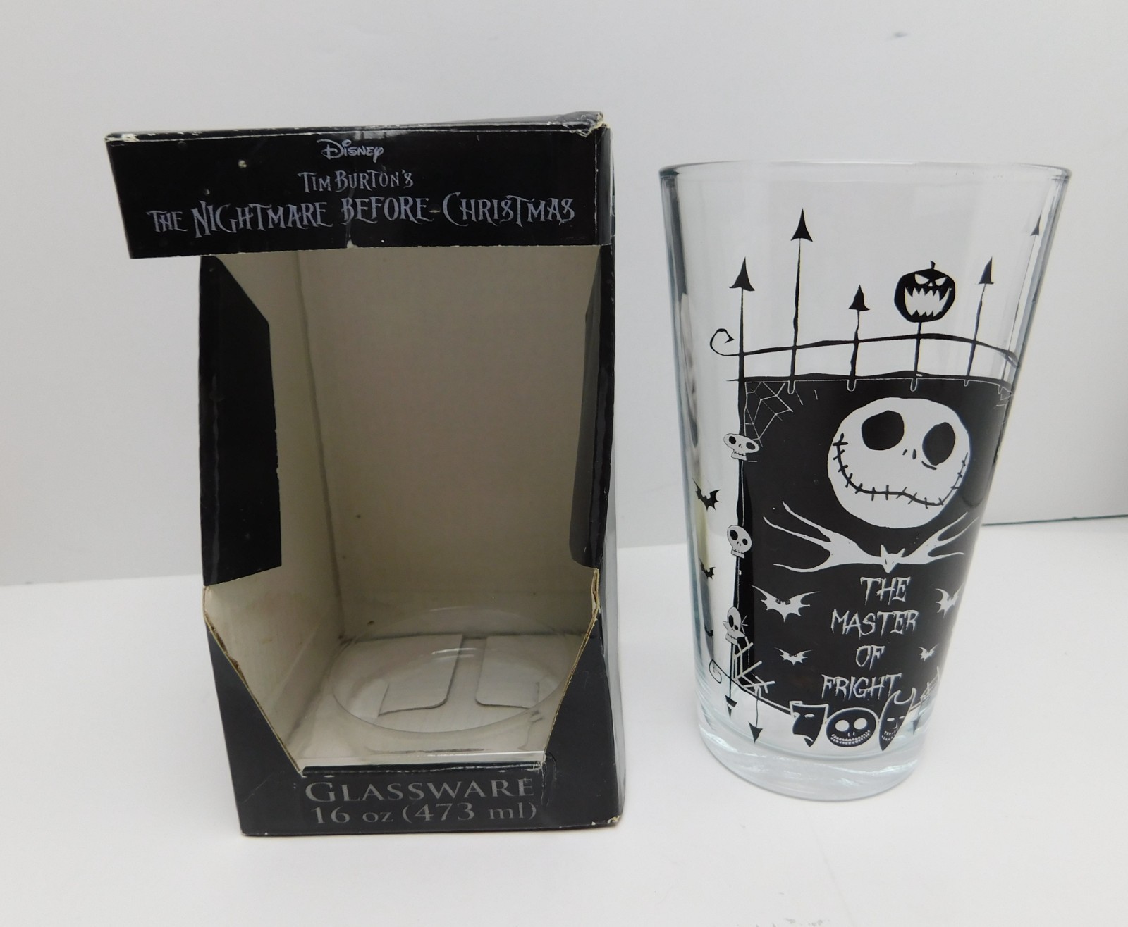 Disney Nightmare Before Christmas Master Of Fright Jack Drinking Glass 16 oz Pt