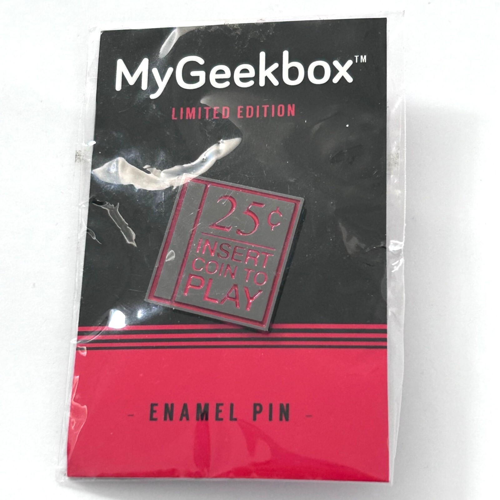 Limited Edition My Geekbox “25¢ Insert Coin To Play” Arcade Enamel Pin