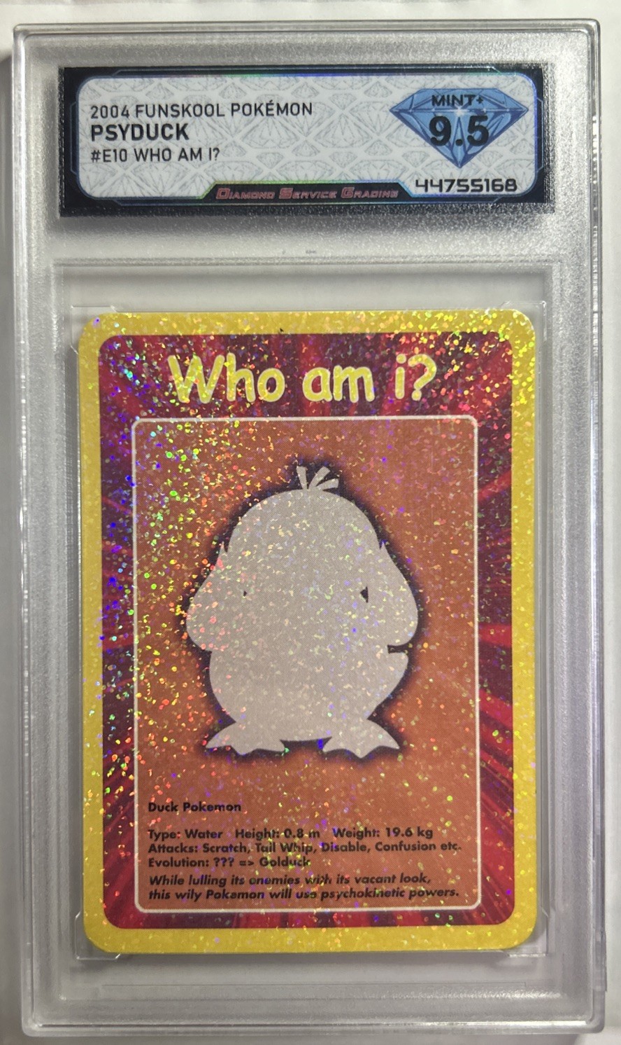 Psyduck Funskool Who Am I? Holo Pokemon 2004 DSG Mint+ 9.5