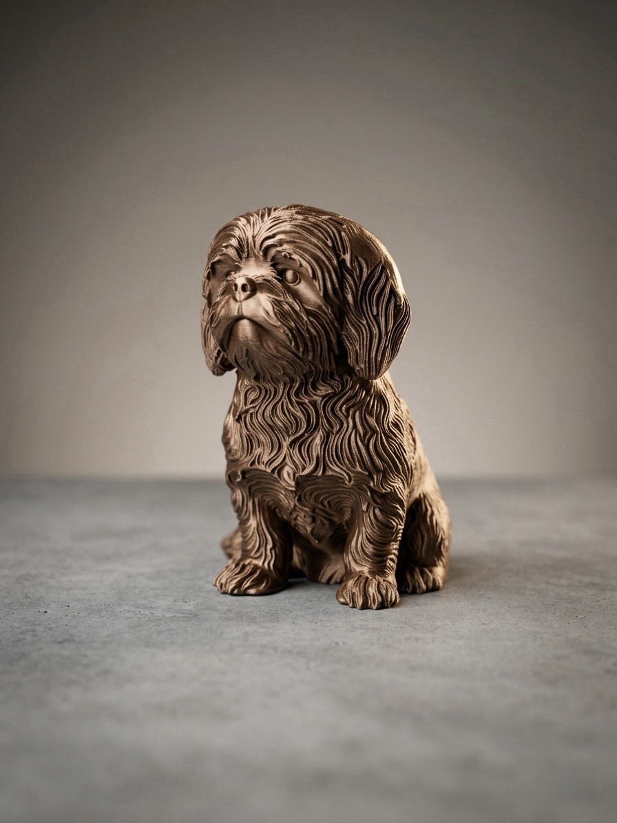 Shih Tzu Statue for Decoration Dog Sculpture Figurine Ornament