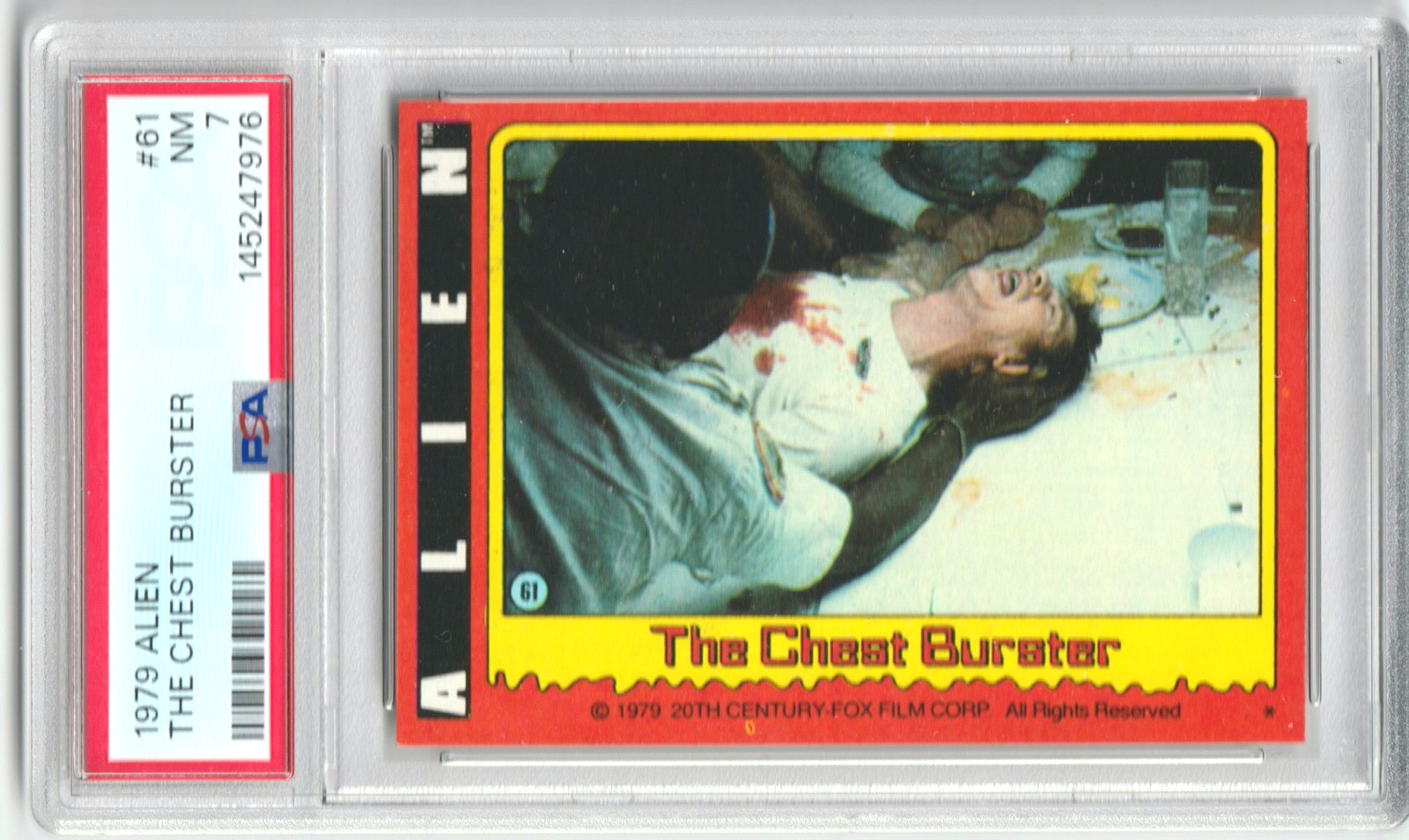 1979 Topps Alien #61 The Chest Burster PSA 7