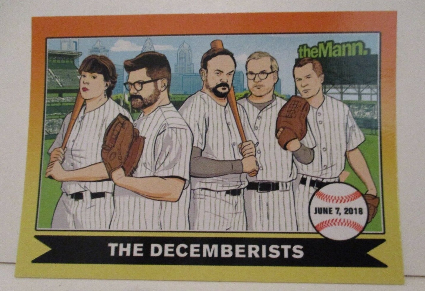 THE DECEMBERISTS M WARD 2018 TOUR MANN MUSIC CENTER PHILADELPHIA TRADING CARD