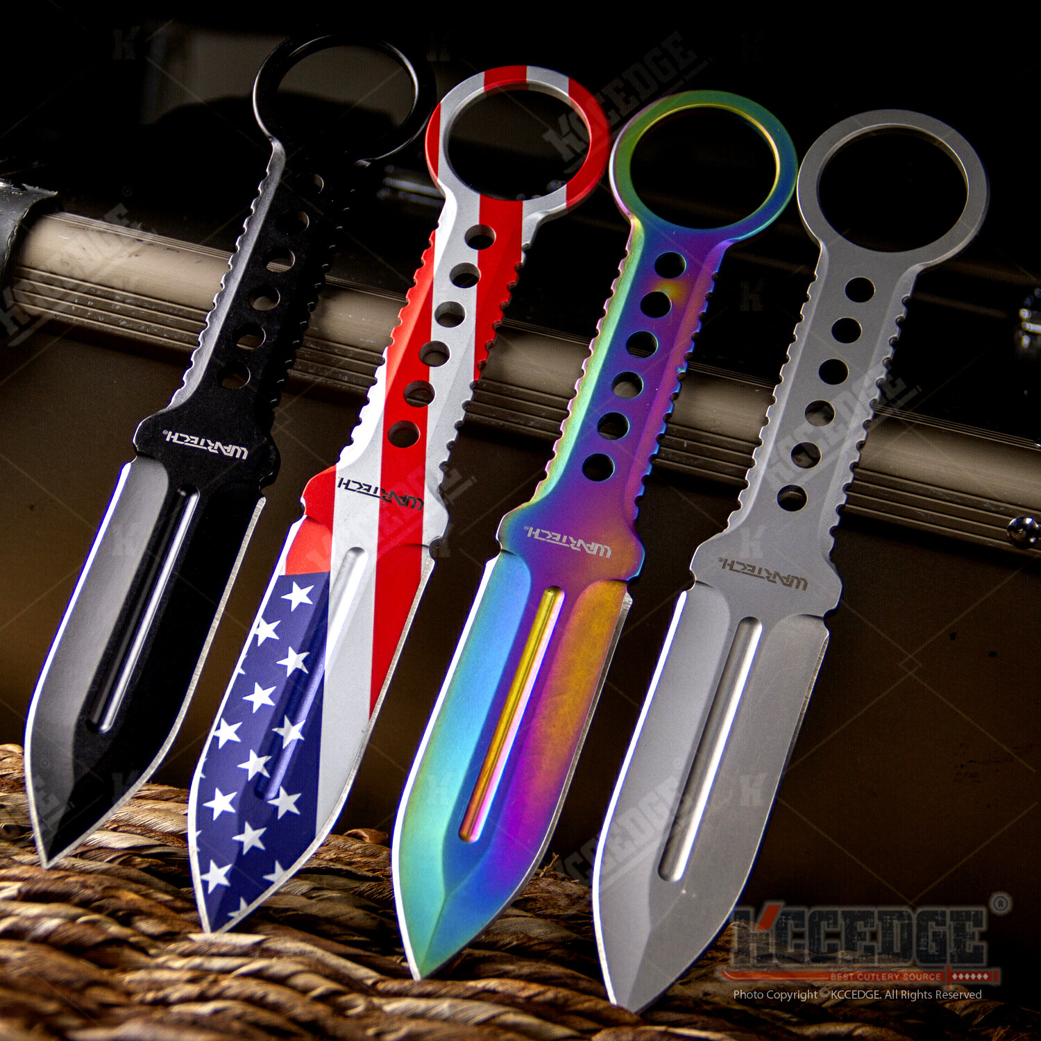 8.25″ FULL TANG TACTICAL FIXED BLADE KNIFE w/ KYDEX SHEATH SPEAR POINT BLADE