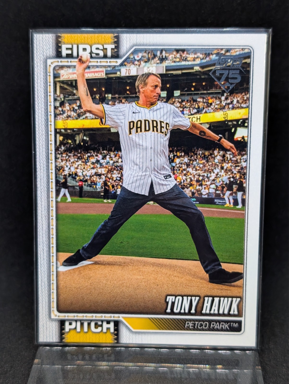 Topps 2026 Series One First Pitch Tony Hawk Petco Park Trading Card FP-6