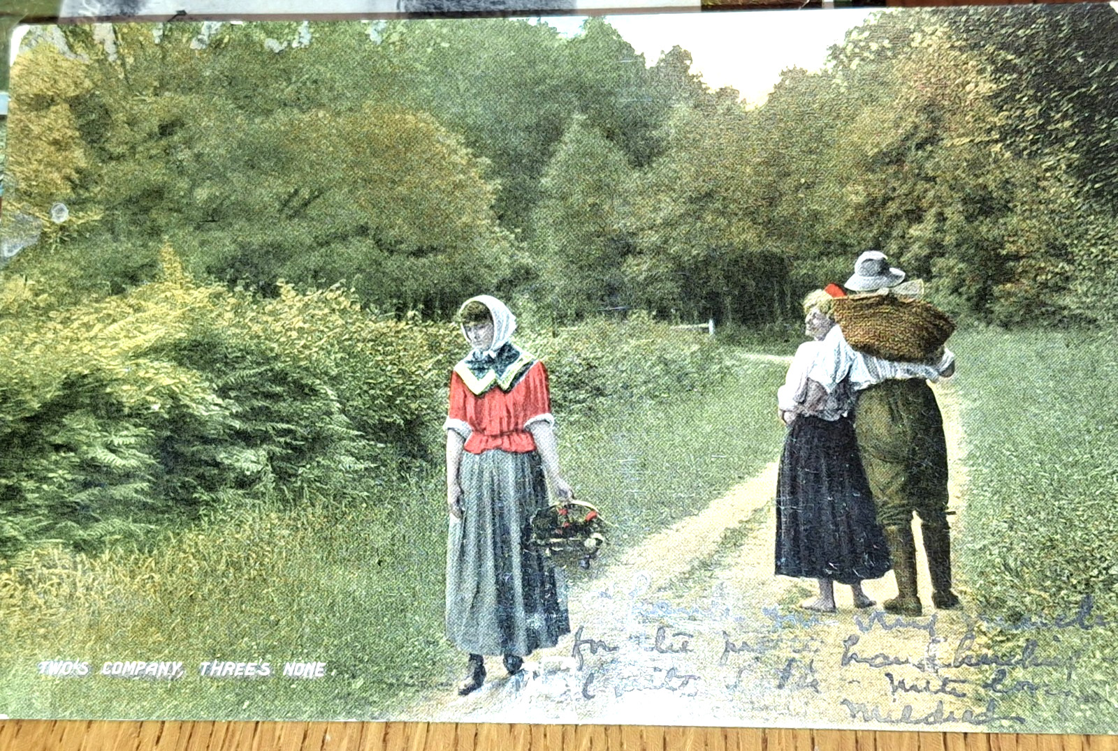 Antique Postcard ‘Two Is Company Three Is None’ 1908 Great Britain