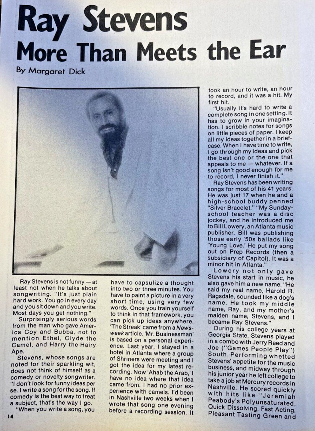 1980 Country Singer Ray Stevens