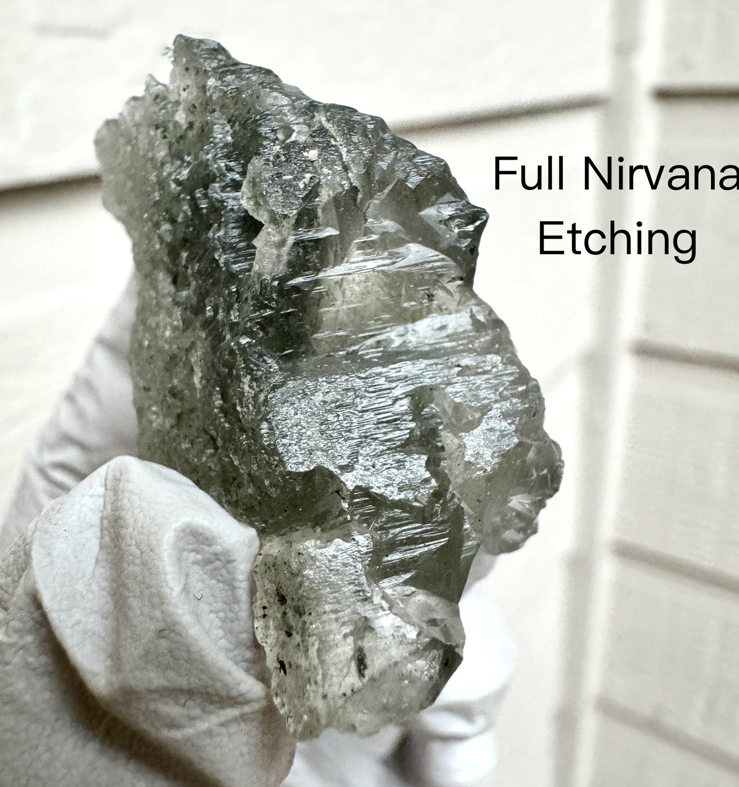 “Leaf Gem” Natural Ganesh Himalayan Chlorite Quartz with Calcite Crystal Nepal