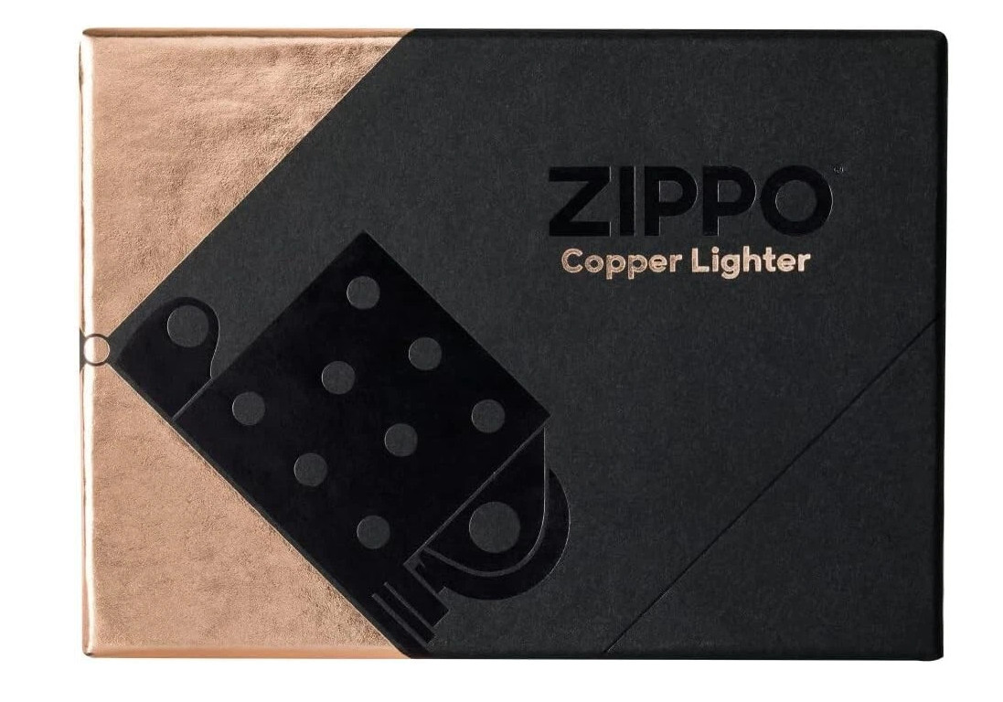 Zippo Solid Copper Case Lighter, Black-plated Steel Insert, 2022 Limited Edition