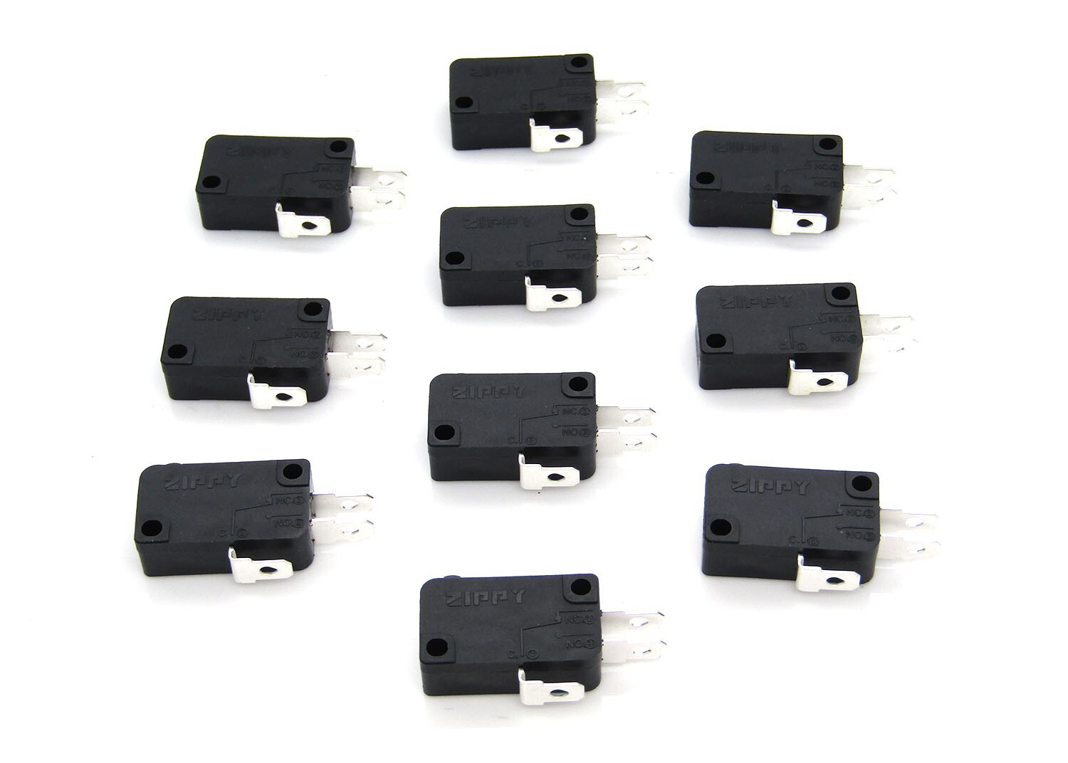 10 Pack of Zippy 50g .187″ Microswitch For Arcade Joysticks & Pushbuttons