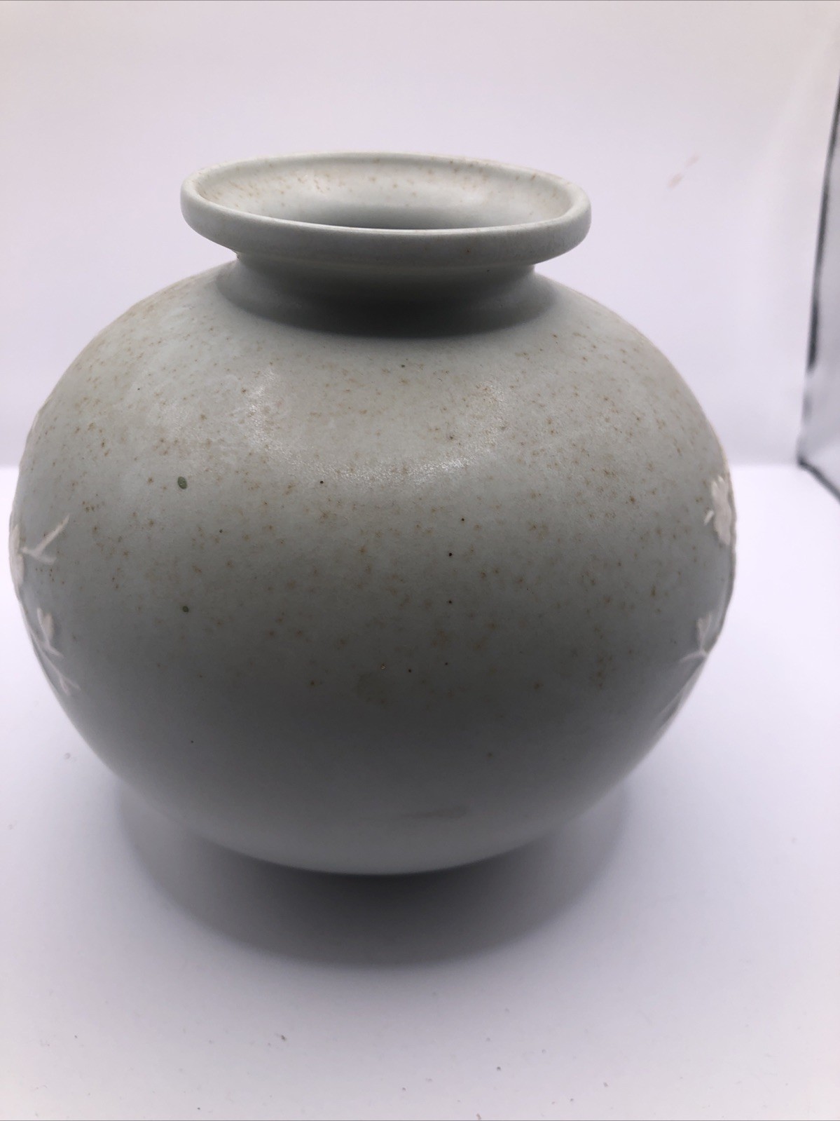 COPELAND SPODE, ENGLAND, BLUE VASE W/CHERRY BLOSSOMS, ROUND