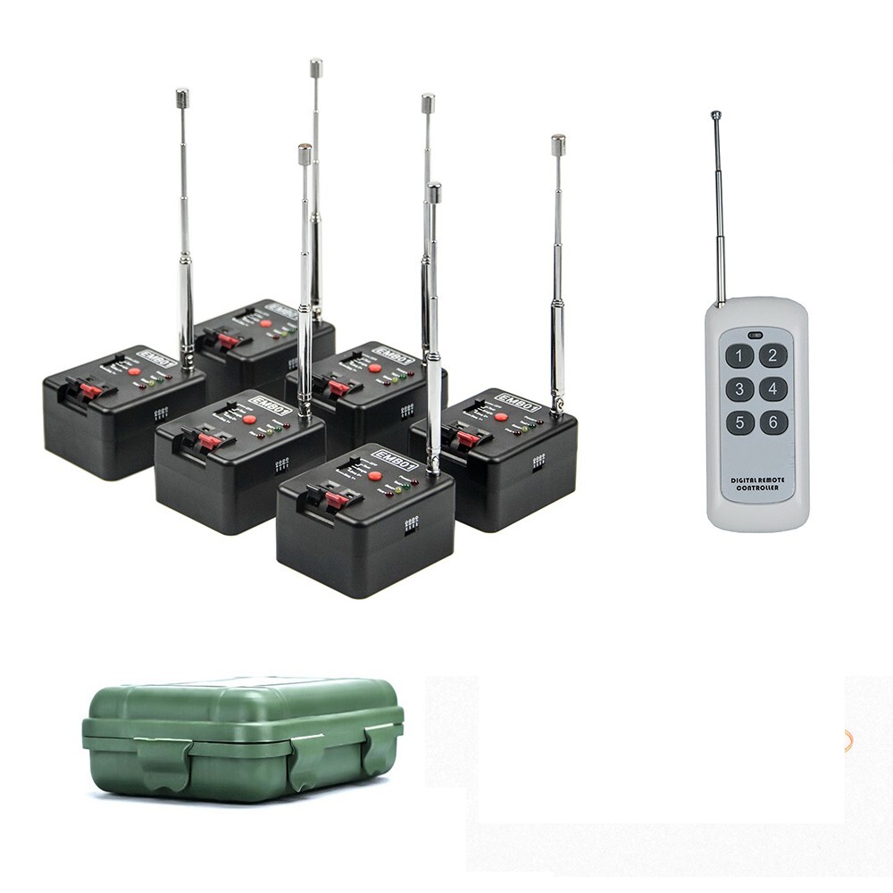 6 Cue Remote Wireless Fireworks Firing System Igniter Stage equipment