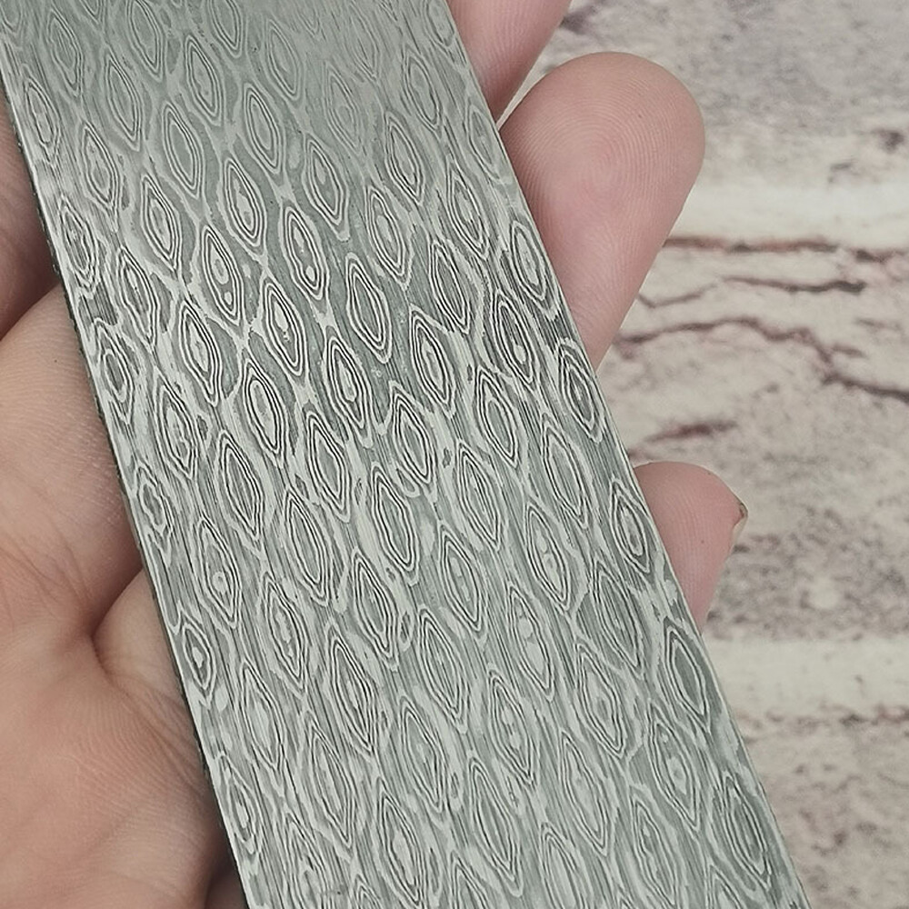 HAND FORGED DAMASCUS STEEL Billet/Bar Knife Making Supply 150mm*25mm 1pcs USA