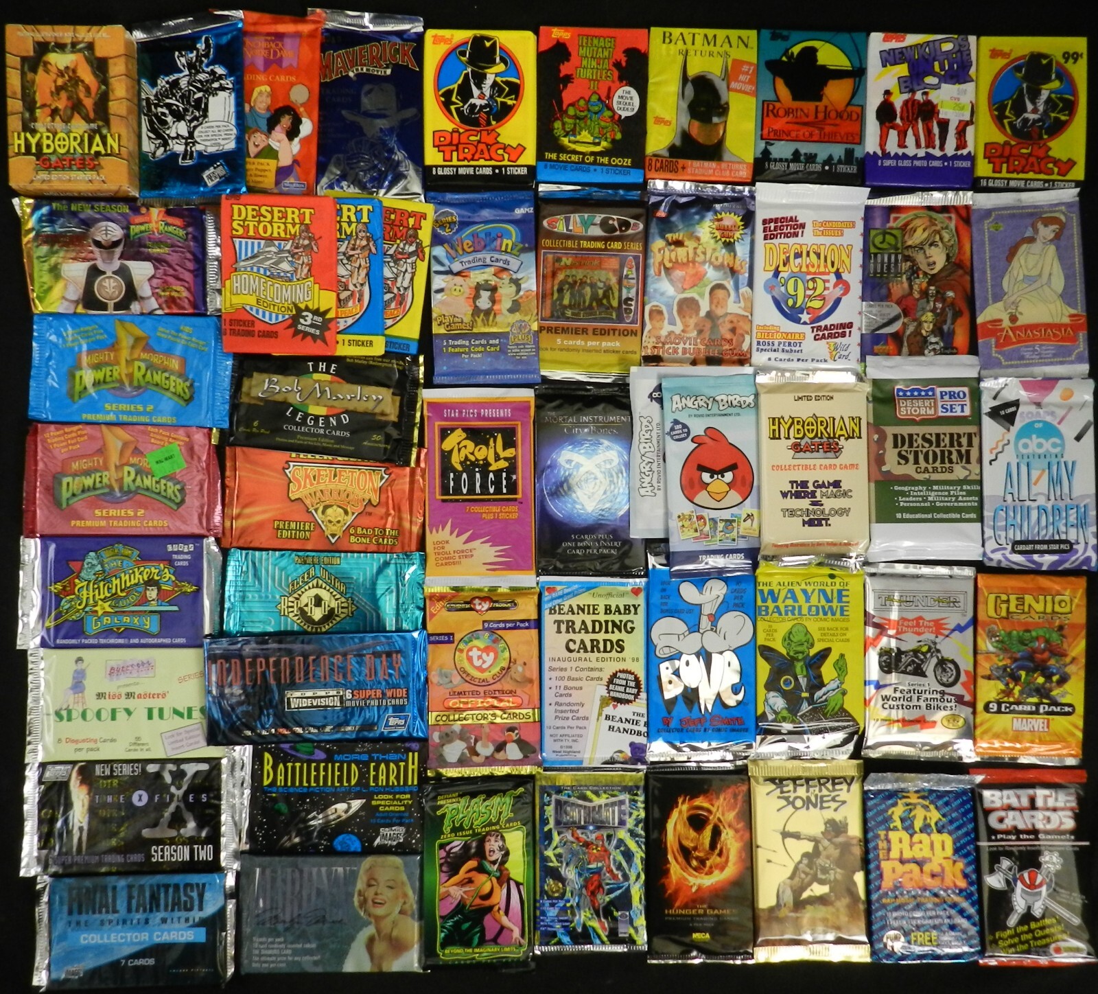 Retro 80’s 90’s 00’s Non-Sport Wax/Foil Pack,TMNT,Batman,Marilyn – $3 Flat Ship