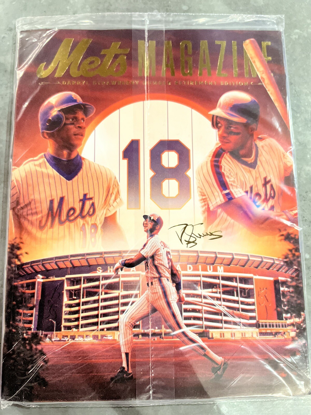 NY METS DARRYL STRAWBERRY PROGRAM #18 NUMBER RETIREMENT 6/1/2024 MAGAZINE CITI