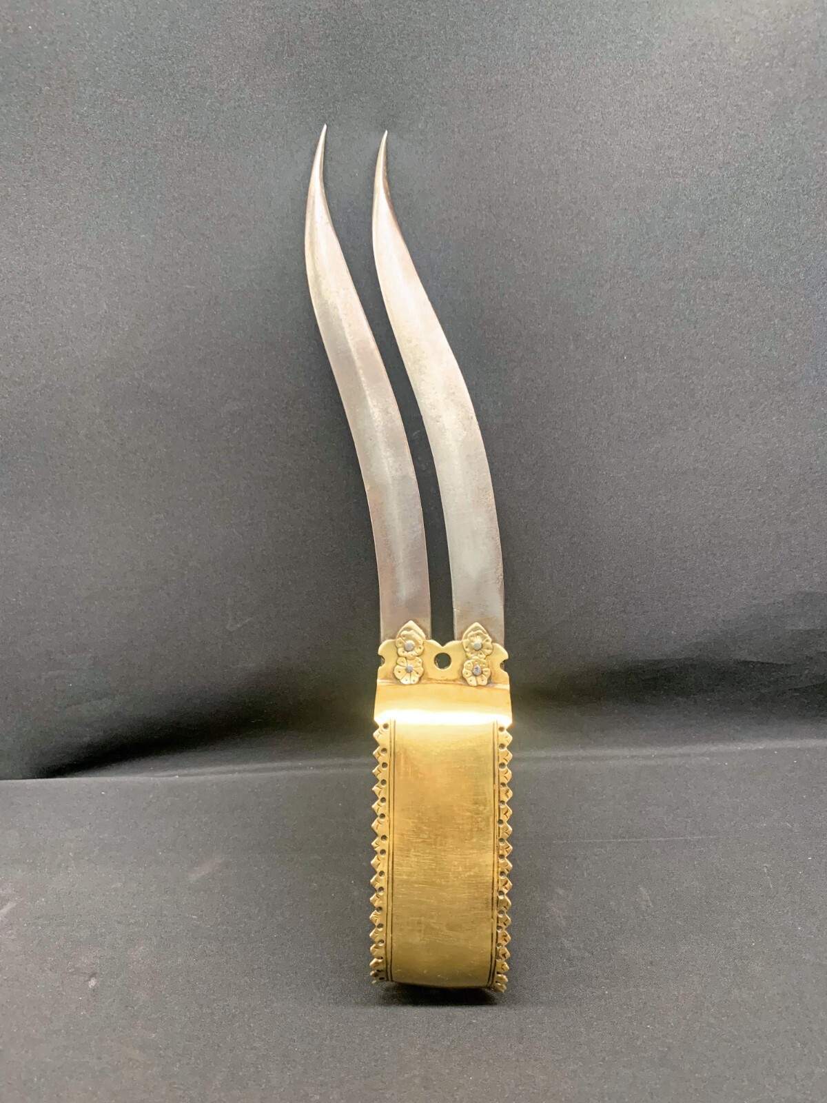 OLD RARE BICHWA / CHAKRA DAGGER, 19TH, KNIFE OF THE SIKHS OF PUNJAB, INDIA