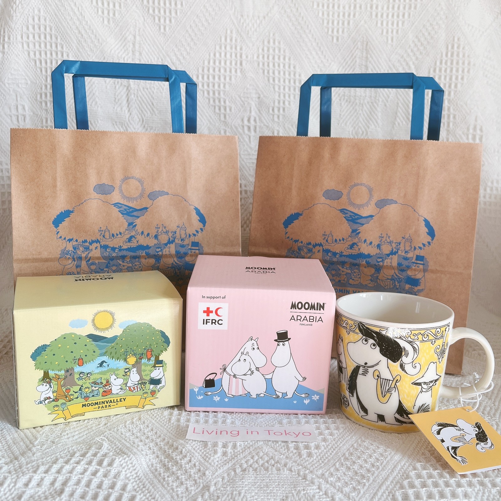 Moomin ARABIA Mug 3pcs Set Simple Joy Opera Home at Last Limited w/ Bag