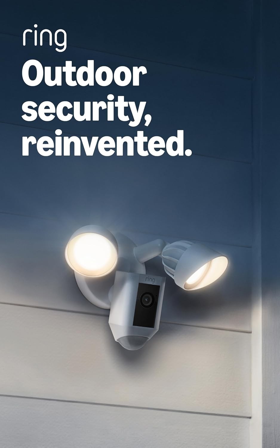 Ring Floodlight Cam Wired Plus, Outdoor home or business security with motion-ac
