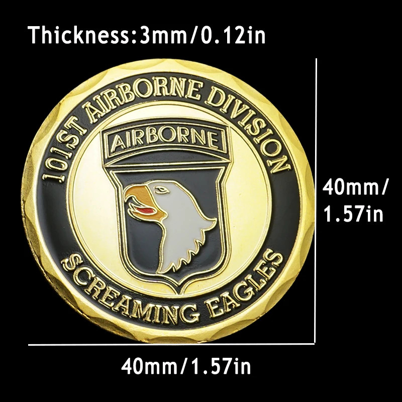 Army 101st Airborne Screaming Eagles Challenge Coin Collectable Commemorative