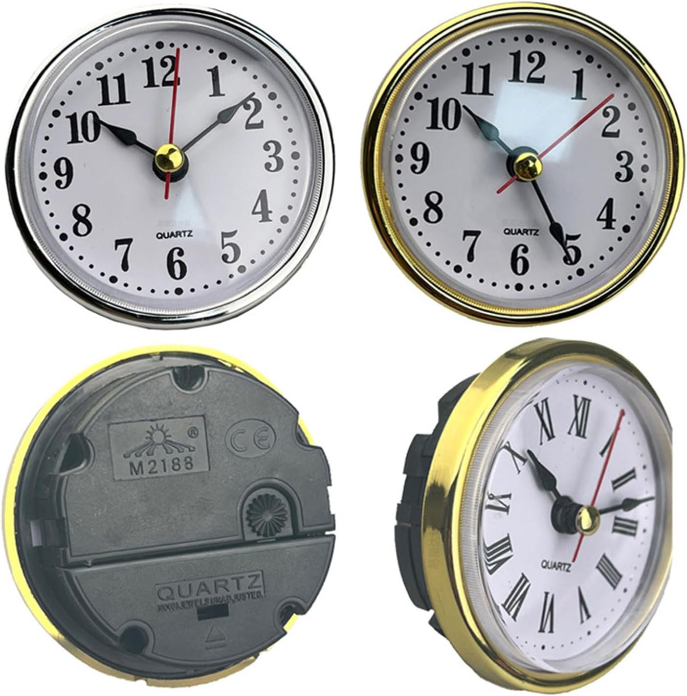 Mini Clock Insert round Clocks Movement 2-1/2 65Mm Diameter Clock Head Arabic Nu