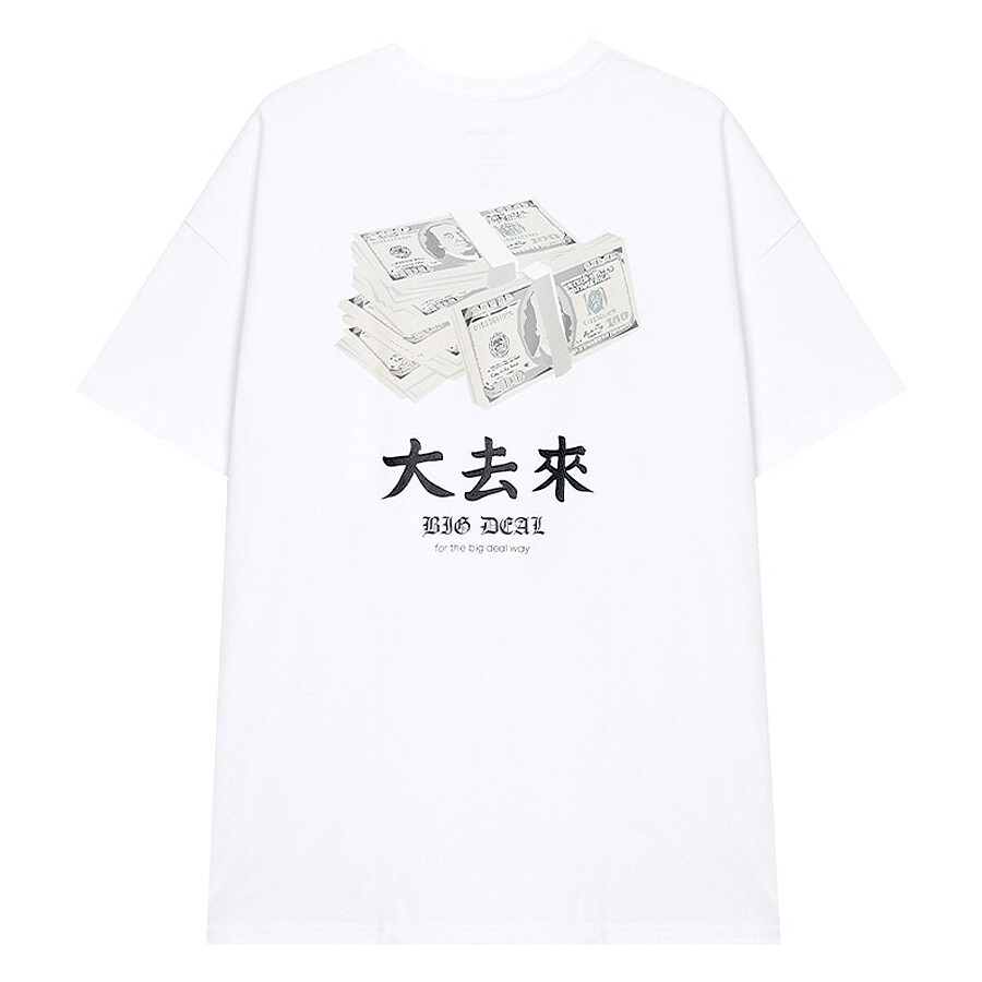 LOOKISM OFFICIAL GOODS MD BIG DEAL/빅딜 [WHITE] SHORT SLEEVE T-SHIRT ROUND TEE