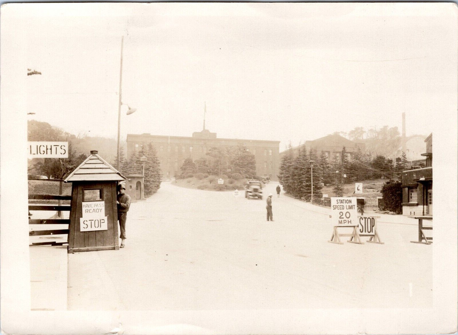 Photo- US Navy HQ Checkpoint, Yokosuka, Japan c1940s-50s – 4.5 x 6 in.