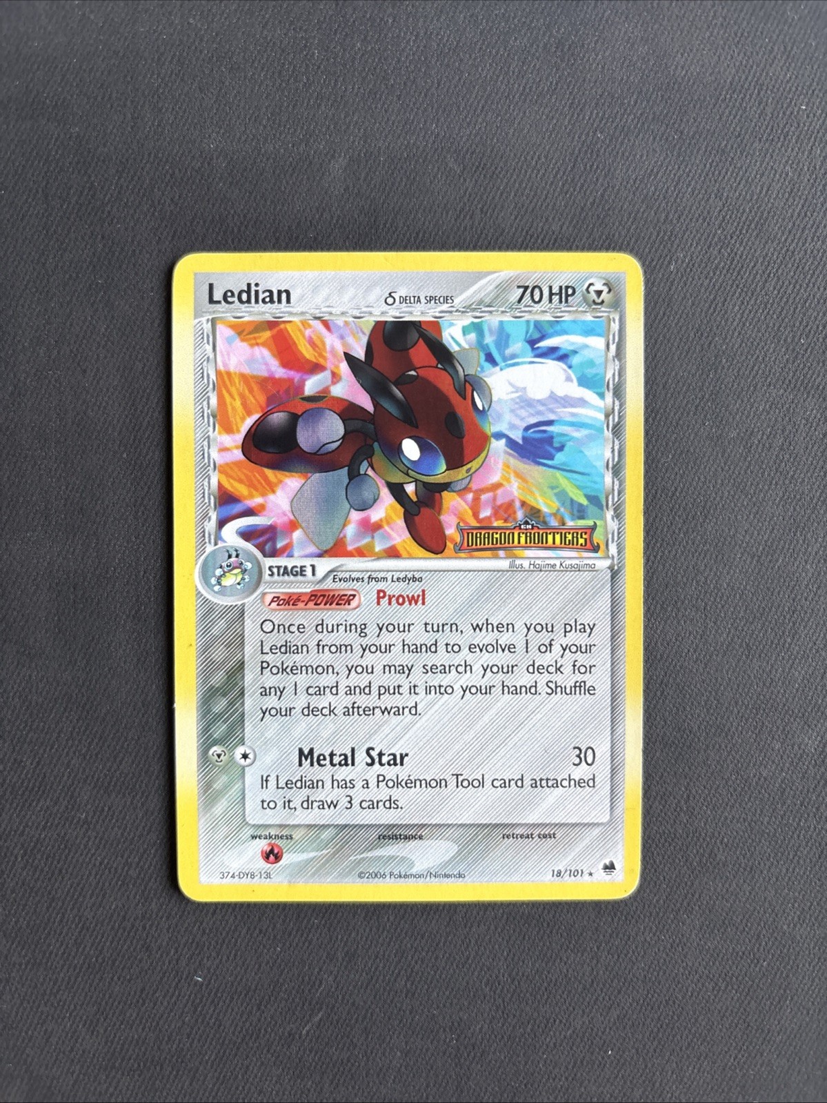 Pokémon TCG Ledian (Delta Species) EX Dragon Frontiers 18/101 Reverse Holo Rare