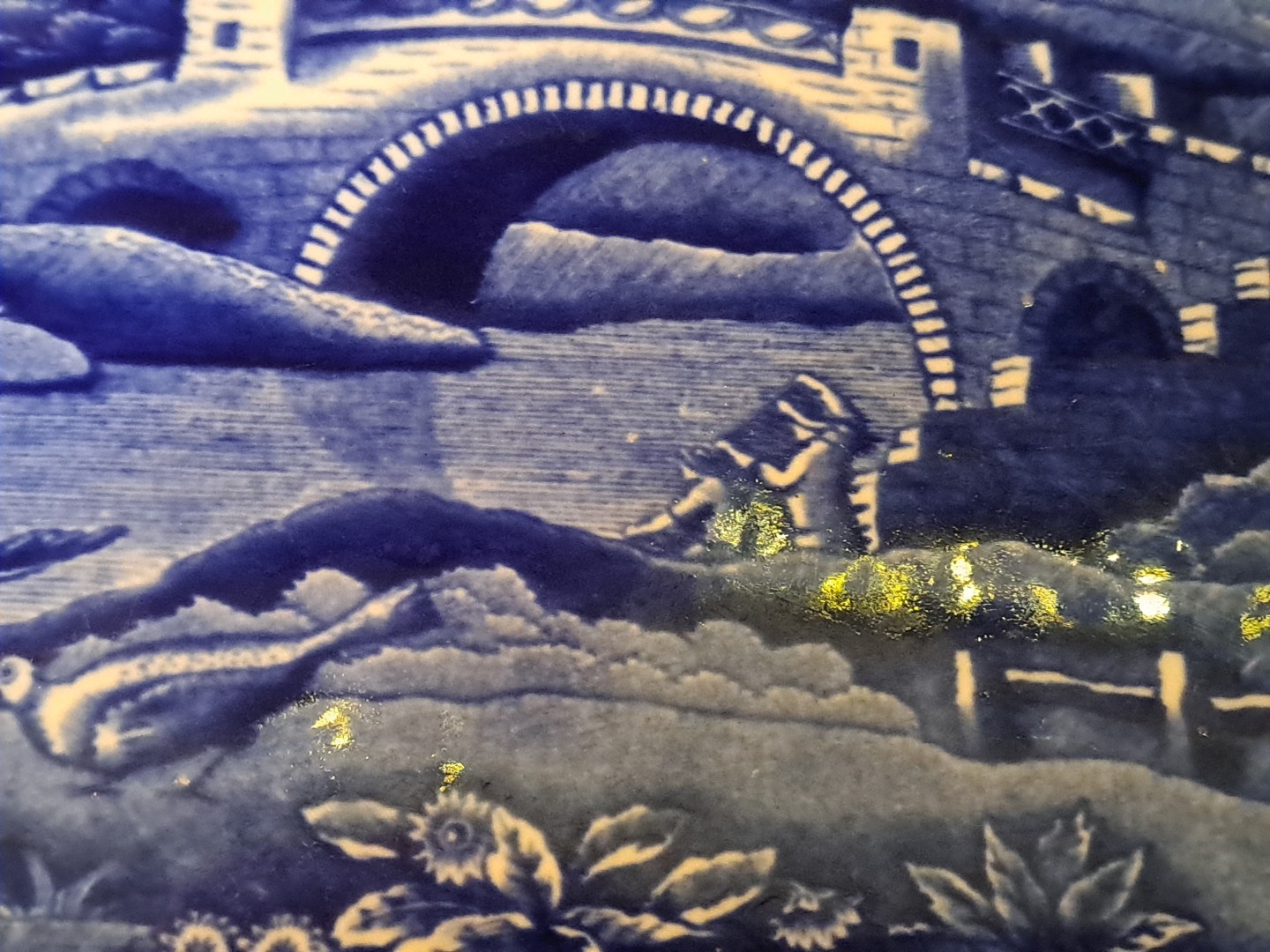 Copeland SPODE Serving MEAT Platter Spode’s TOWER FLOW BLUE COBALT 17″ LARGE