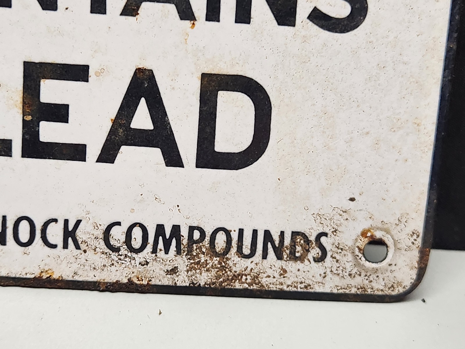 For Use As A Motor Fuel Only Contains Lead Original Sign Gas Pump Sign