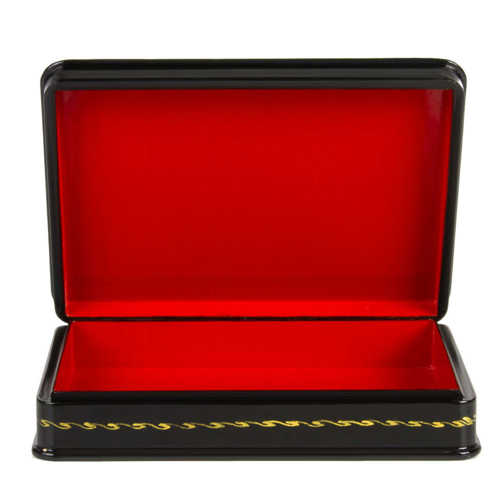North Russian Lacquer Box Fedoskino Keepsake Trinket Jewelry Box 4×6