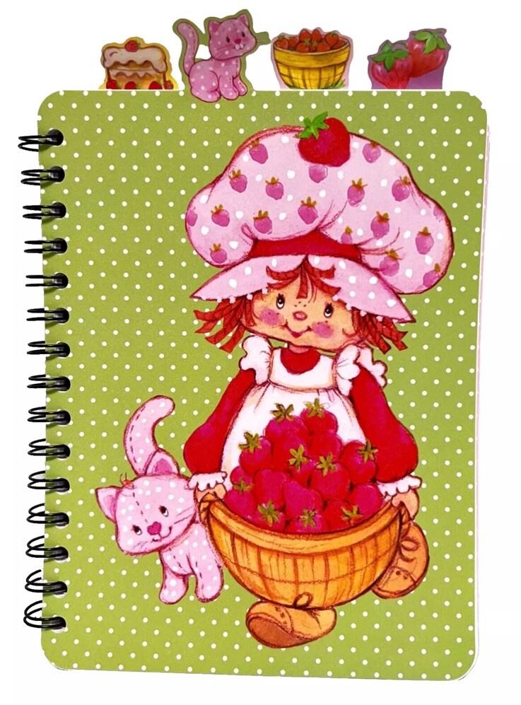 NEW✨Strawberry Shortcake & Custard Tab Journal Notebook 7in (W) x 9.in