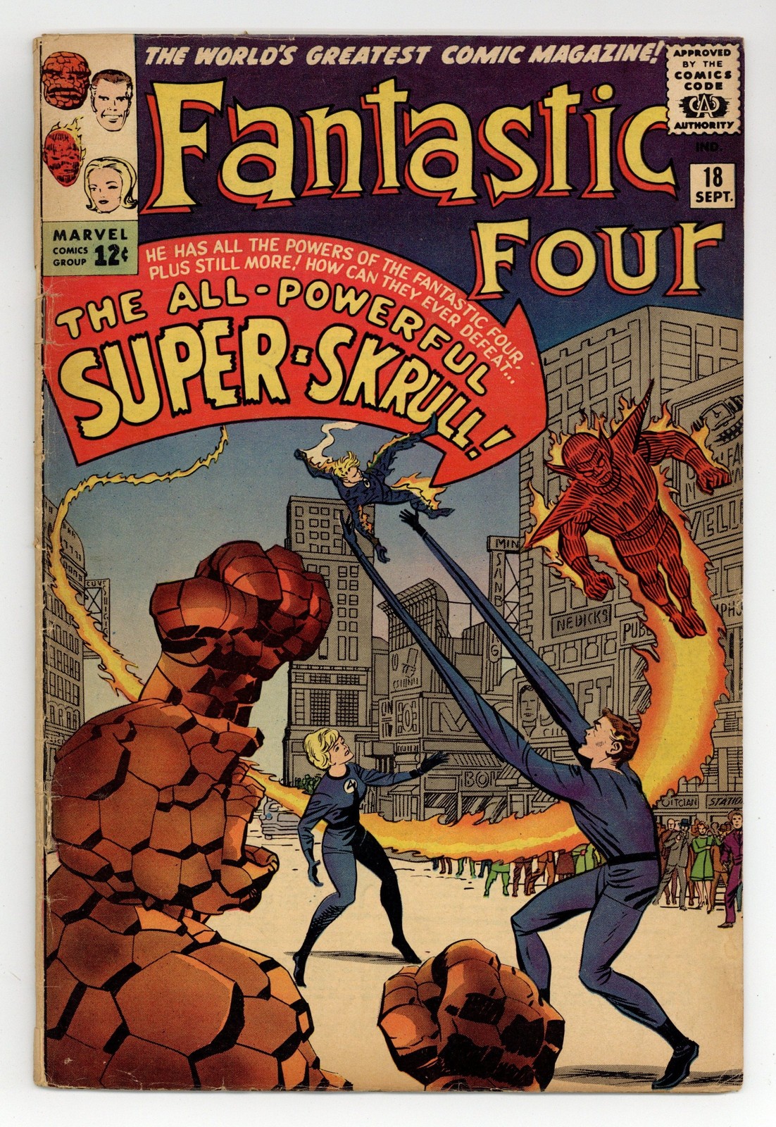 Fantastic Four #18 GD/VG 3.0 1963 1st app. Super Skrull