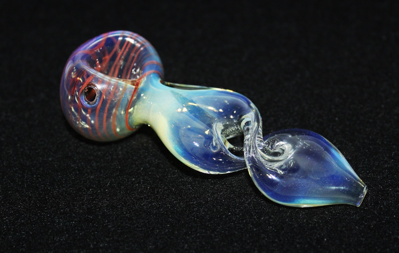 4 ½” INFINITY RED Color Changing Tobacco Smoking Glass Pipe Twist Glass pipes