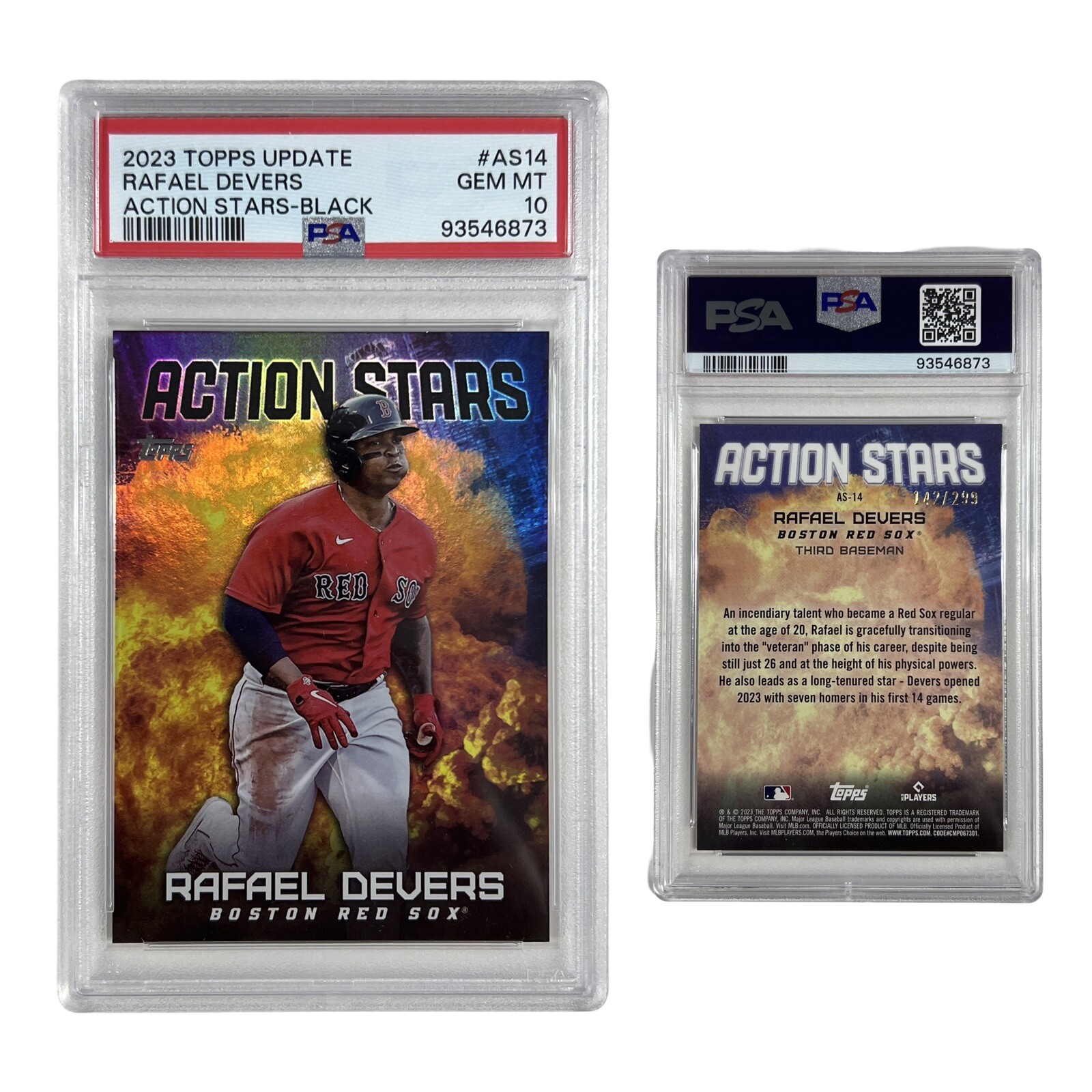 Rafael Devers 2023 Topps Chrome Update Series Action Stars #ASC-14 PSA 10