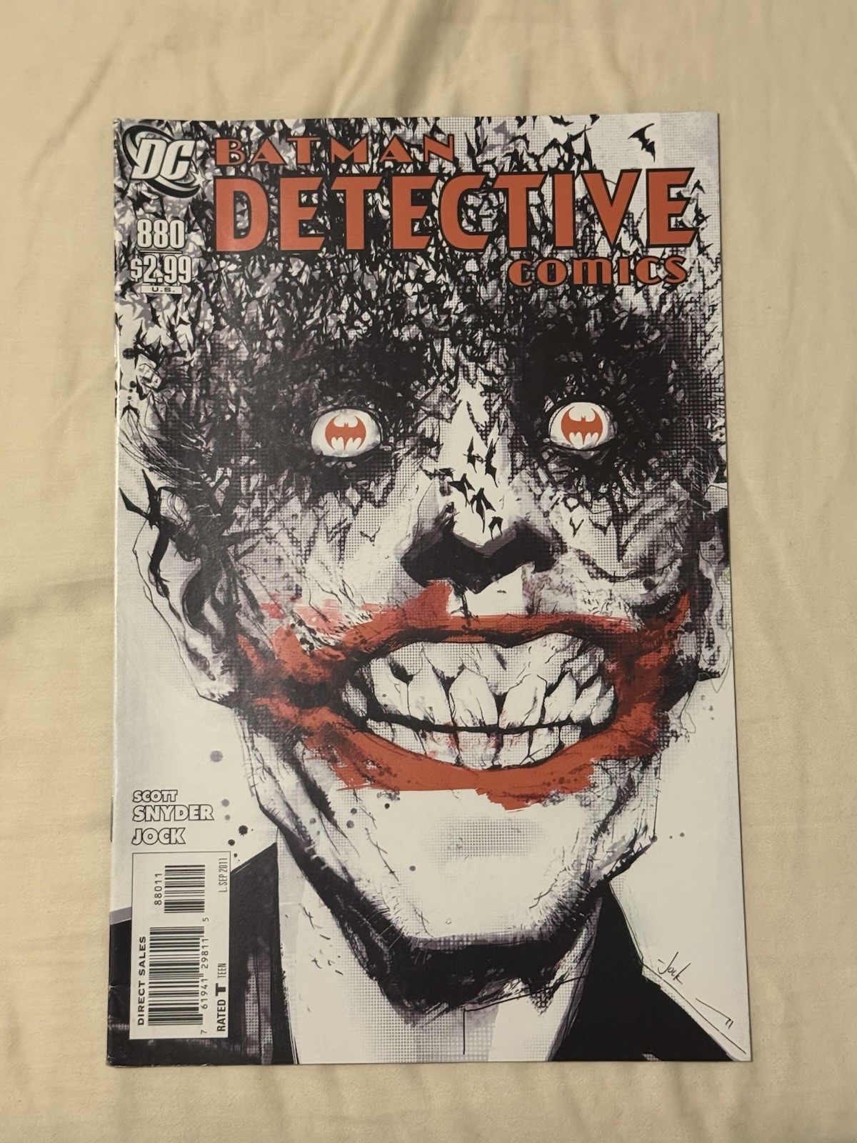 Detective Comics #880 (2011) Scott Snyder Jock Batman Joker Jock cover