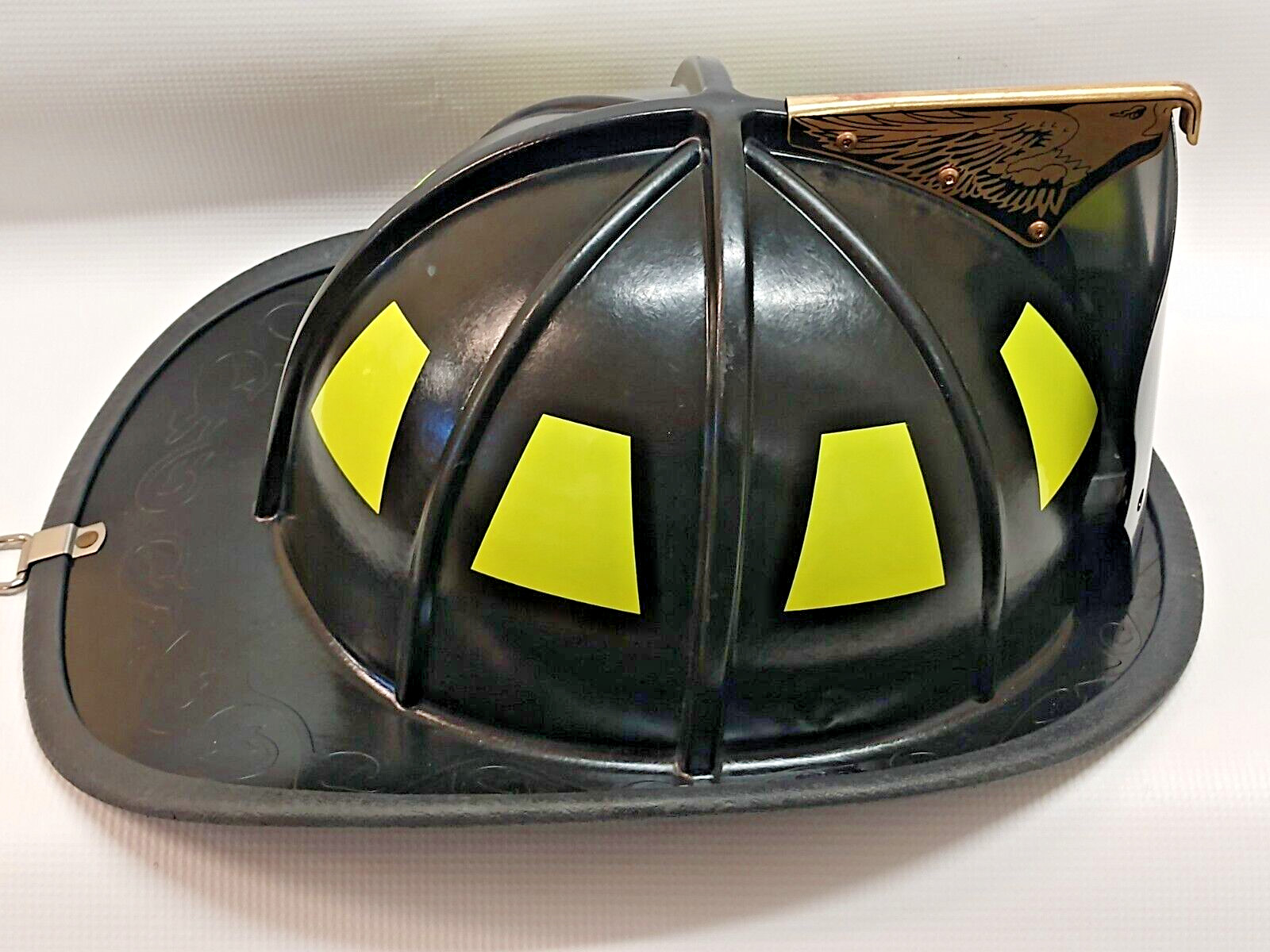 8 Reflective Fluorescent Lime-Yellow Fire Helmet Tetrahedrons Tets Firefighter