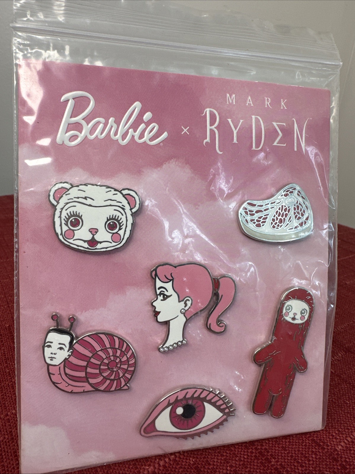 Mark Ryden x Barbie Pink Pop Enamel Pin Set Mattel NEW