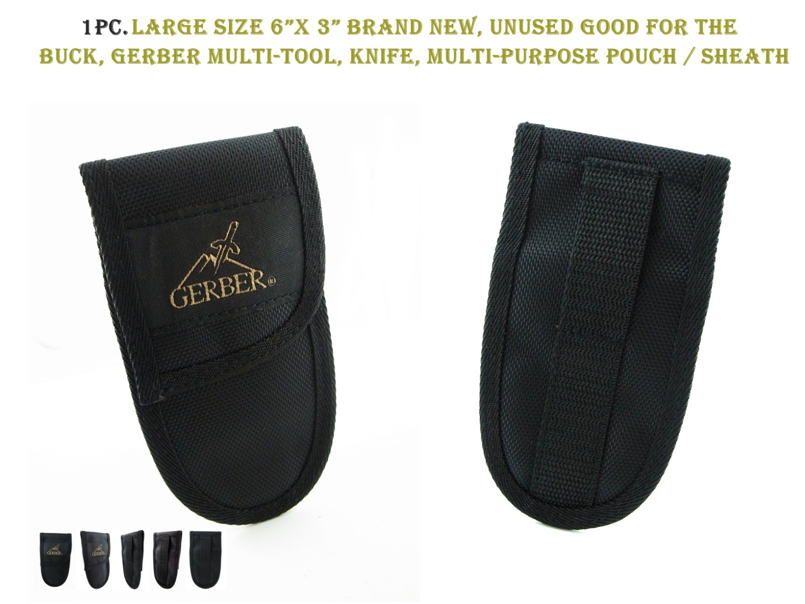 1 Large Size 6″ x 3″ (15x8cm) FOR BUCK, GERBER MULTI TOOL /KNIFE POUCH/SHEATH