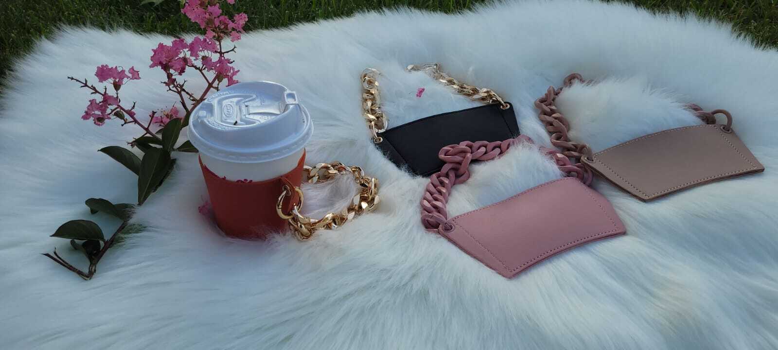 Cup Sleeves for Cold Drinks Reusable Cup Sleeve with Strap