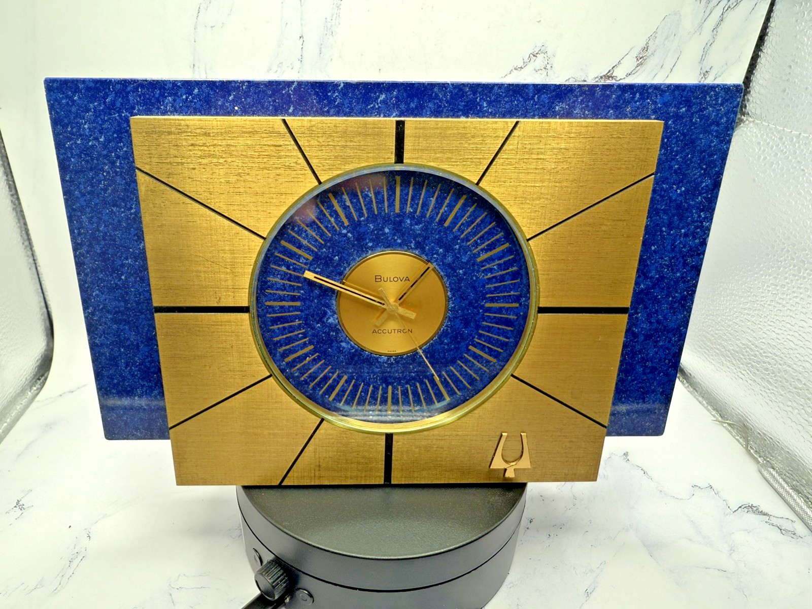 Bulova Accutron Swiss 214 D3111 Supreme Clock In Blue Lapis Lazuli