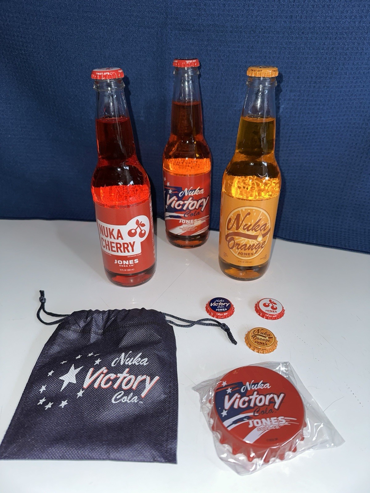 Fallout x Jones Soda Co Nuka Victory Pack – 3 PACK + Bottle Opener and 3 Caps