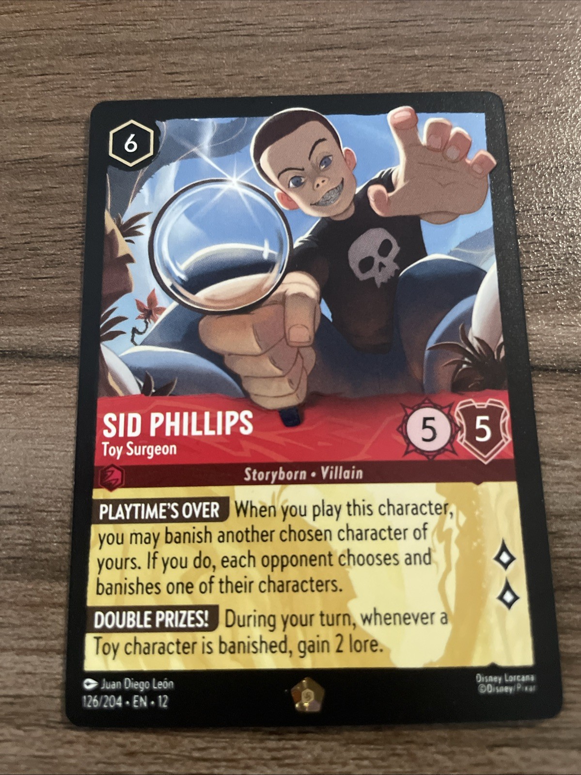 Sid Phillips Toy Surgeon Lorcana Wilds Unknown Legendary NM 126/204