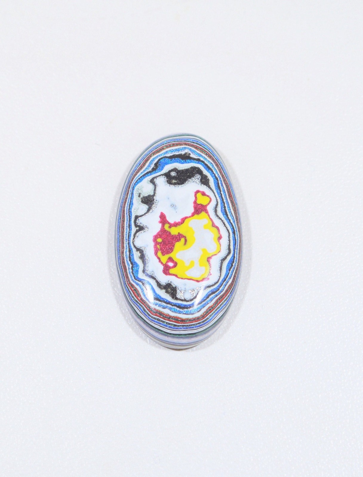 Fordite Cabochon, Colorful Oval Cut of Semi Truck Fordite EB119