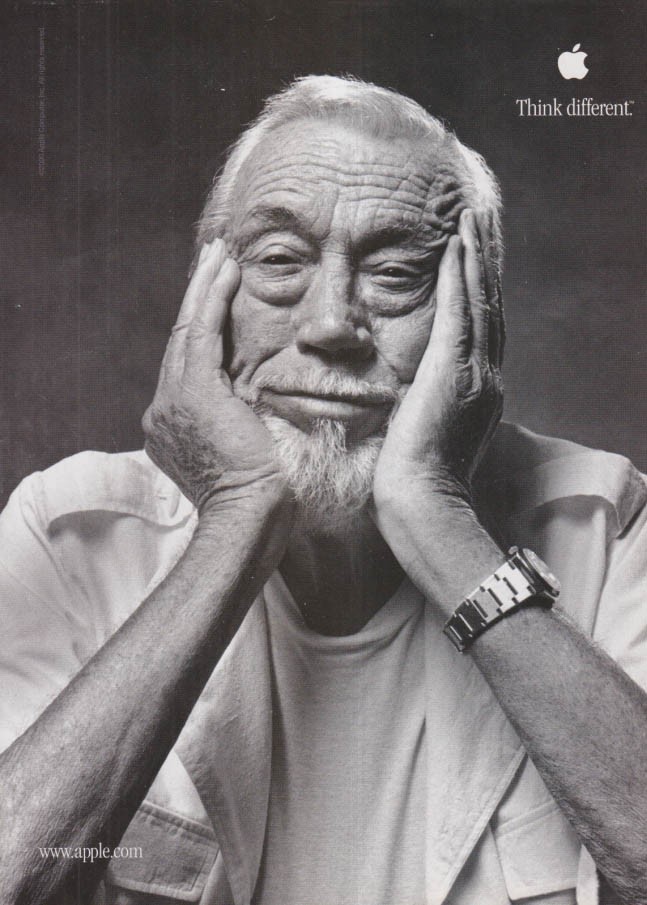 Think different. John Huston for Apple Computers ad 2000 NY